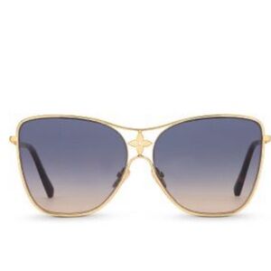 Louis Vuitton Gold Frame Star Sq Blue Gradient sunglasses